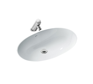 Chậu rửa mặt oval âm bàn đá Inax L-2216V