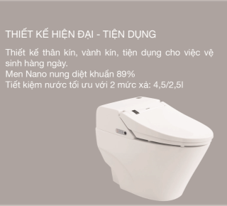 Bàn cầu nắp điện tử thông minh Viglacera V90