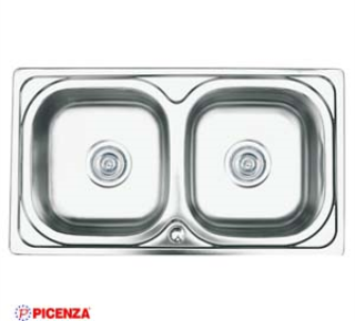 Chậu rửa bát inox 2 hố cân PICENZA DH6