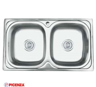 Chậu rửa bát inox 2 hố cân PICENZA DH9