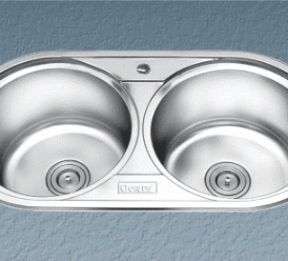Chậu rửa bát inox 2 hộc cân Gorlde GD-5903