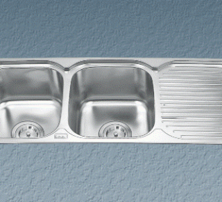 Chậu rửa bát inox 2 hộc có bàn Gorlde GD-5525