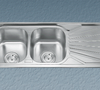 Chậu rửa bát inox 2 hộc có bàn Gorlde GD-5526