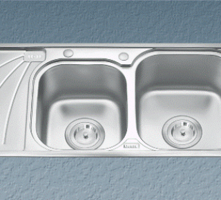 Chậu rửa bát inox 2 hộc có bàn Gorlde GD-9037