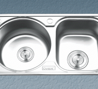 Chậu rửa bát inox 2 hộc lệch Gorlde GD-5012
