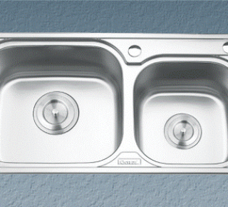 Chậu rửa bát inox 2 hộc lệch Gorlde GD-5102