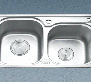 Chậu rửa bát inox 2 hộc lệch Gorlde GD-5402