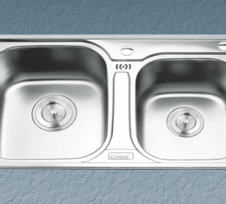 Chậu rửa bát inox 2 hộc lệch Gorlde GD-5404