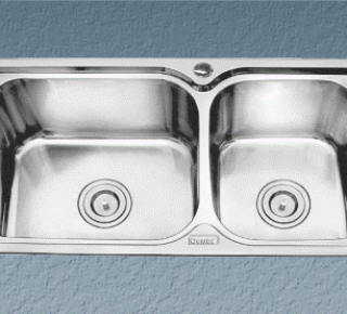 Chậu rửa bát inox 2 hộc lệch Gorlde GD-5416