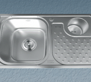Chậu rửa bát inox 1 hố có hộc rác Gorlde GD-025