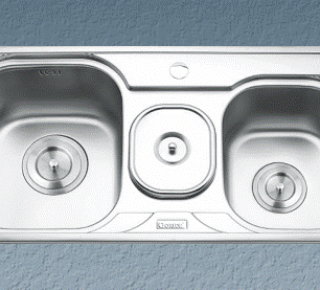 Chậu rửa bát inox 2 hố có hộc rác Gorlde GD-5103