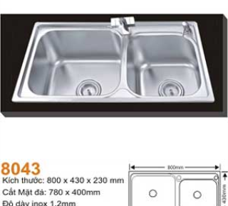 Chậu rửa bát inox Topy 8043 ( TP-8043 )