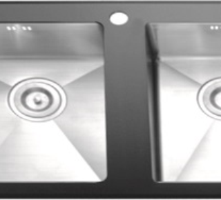 Chậu rửa bát kính Cao Cấp 2 hố TOPY TP-8650HK