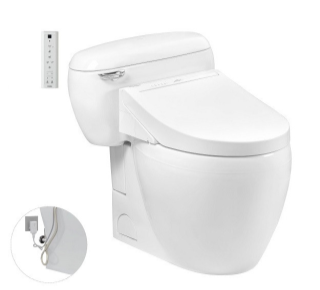 Bàn cầu 1 khối nắp rửa điện tử TOTO MS366W14