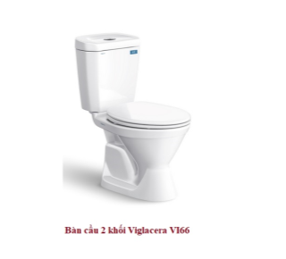 Bồn cầu 2 khối nắp êm Viglacera VI66E