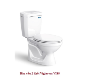 Bồn cầu 2 khối nắp êm Viglacera VI88E