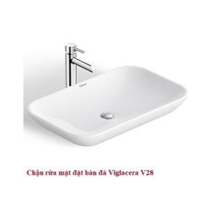 Chậu rửa mặt đặt bàn Viglacera V28