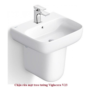 Chậu lavabo treo tường Viglacera V23