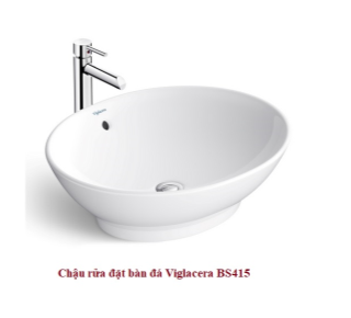 Chậu rửa mặt đặt bàn đá Viglacera BS415