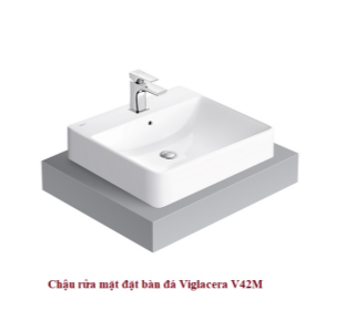 Chậu rửa mặt đặt bàn đá Viglacera V42M