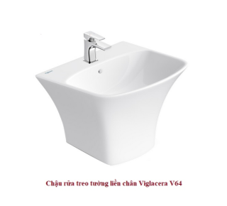 Chậu rửa mặt liền chân treo tường Viglacera V64