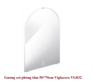 Gương soi nhà vệ sinh hình vòm 500*700*5mm Viglacera VG832
