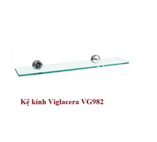 Kệ kính 1 tầng thẳng chân inox 304 Viglacera VG982