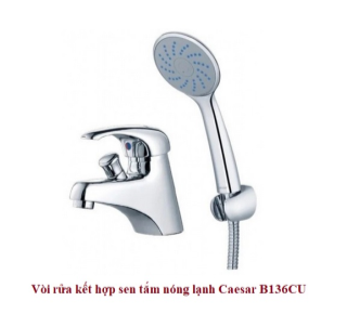 Sen liền vòi Lavabo nóng lạnh CAESAR B136CU