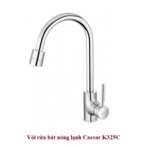 Vòi bếp gắn chậu nóng lạnh 3 chế độ xả CAESAR K325C