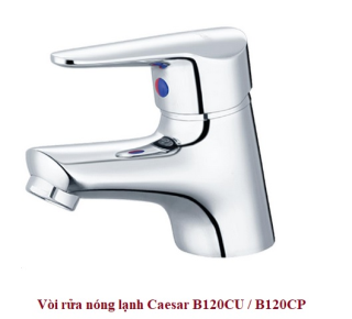 Vòi rửa mặt 1 chân nóng lạnh Caesar B120CP ( B120CU )