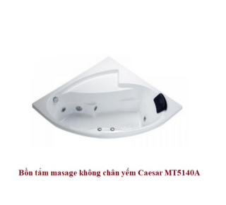 Bồn Tắm Góc Massage - Không Chân - Không Yếm CAESAR MT5140A