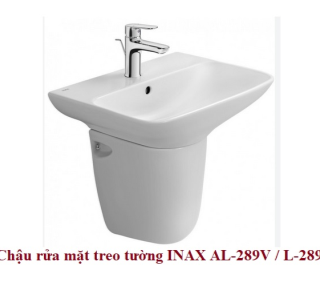 Chậu rửa mặt treo tường phủ men kháng khuẩn Aqua Ceramic INAX AL-289V