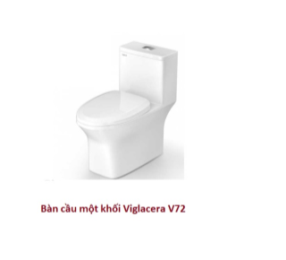 Bàn cầu 1 khối Viglacera V72