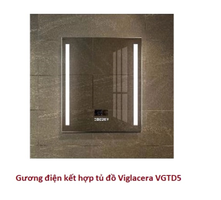 Gương đèn led kết hợp tủ để đồ Viglacera VGTD5