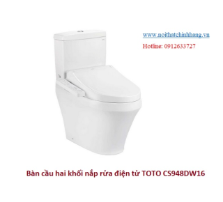 Bàn cầu 2 khối nắp rửa điện tử TOTO CS948DW16