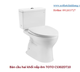 Bàn cầu két rời nắp rửa cơ rơi êm TOTO CS302DE2