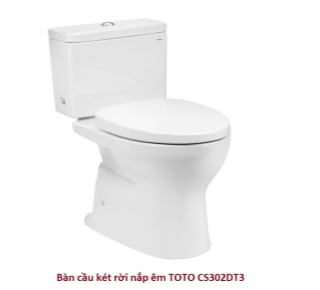 Bồn Cầu 2 Khối TOTO CS302DT3 Nắp Êm TC385VS