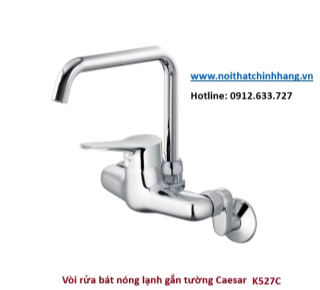 Vòi bếp gắn tường nóng lạnh CAESAR K527C