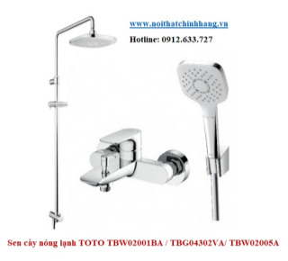 Bộ sen tắm cây nóng lạnh TOTO TBW02001BA / TBG04302V / TBW02005A