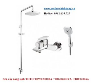 Bộ sen tắm cây nóng lạnh TOTO TBW02002BA / TBG04302V / TBW02006A