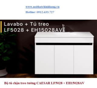 Bộ tủ treo tường + chậu rửa CAESAR LF5028 + EH15028AV