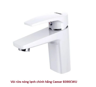 Vòi rửa mặt nóng lạnh 1 chân chính hãng Caesar B390CWU