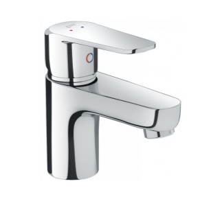 Vòi rửa mặt nóng lạnh 1 chân xi phông lật chính hãng Inax LFV-2012S-R