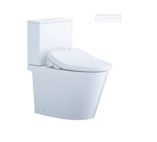 Bàn Cầu một khối + Nắp rửa điện tử Caesar C1342F + TAF610H