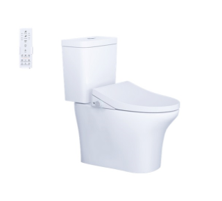 Bàn Cầu một khối + Nắp rửa điện tử Caesar CD1341F + TAF512H