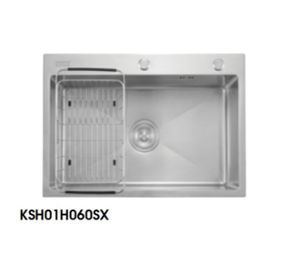 Chậu rửa bát 1 hố inox 304 chính hãng Caesar KSH01H060SX